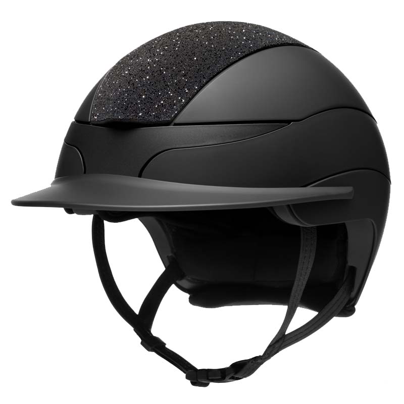 Casco equitazione Equiline XANTO con Top Swarovski - visiera standard flessibile - 3231