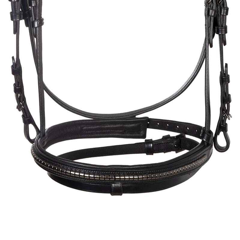 Testiera inglese Equestro con Clincher - in pelle, con redini - 3786