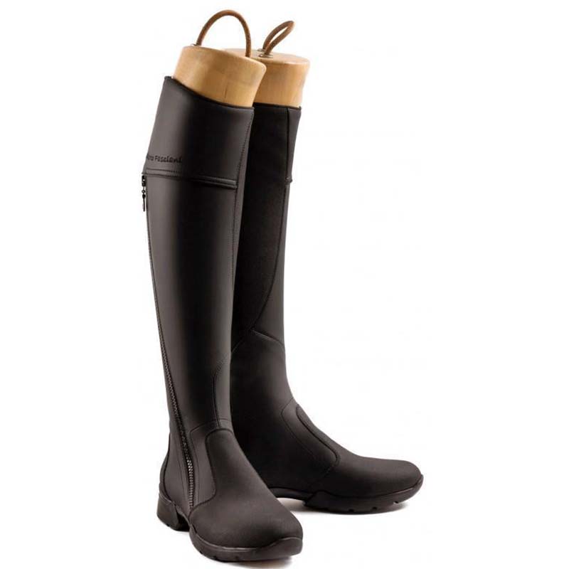 Stivali Da Equitazione Hy In Pelle, Donna, Nero, Taglia 8, Con Zip E Inserti Elastici