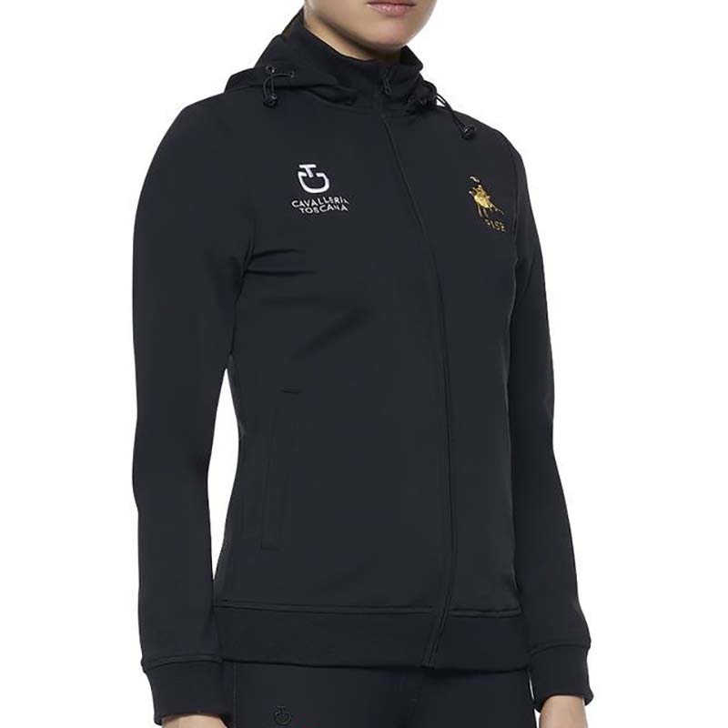 Blu Cavalleria Toscana Felpa Donna Manica Lunga Modello X Fise S