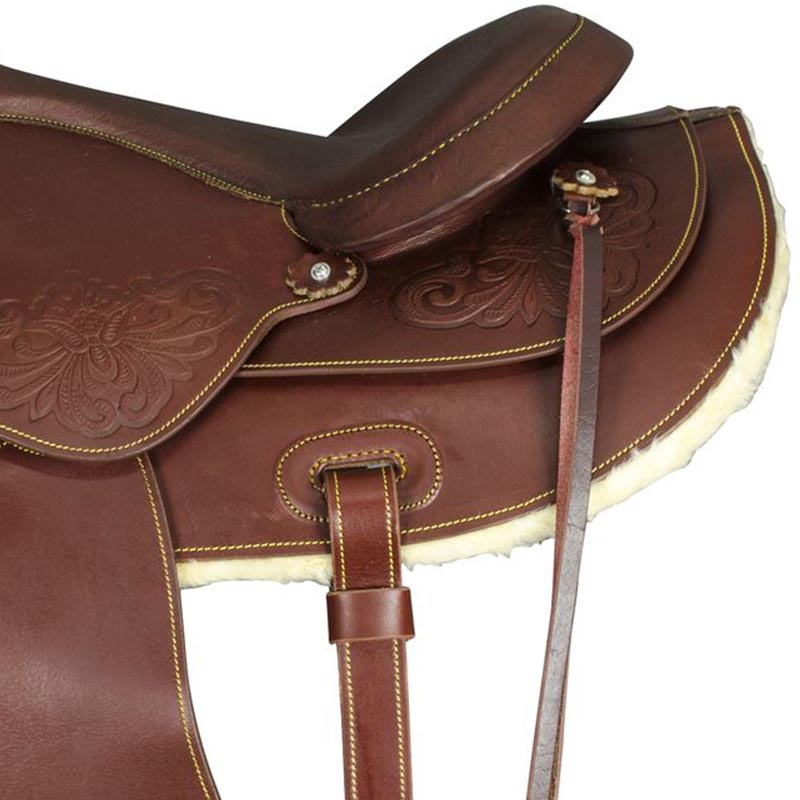 Sella western lakota in cuoio ingrassato gonna rotonda - 4869