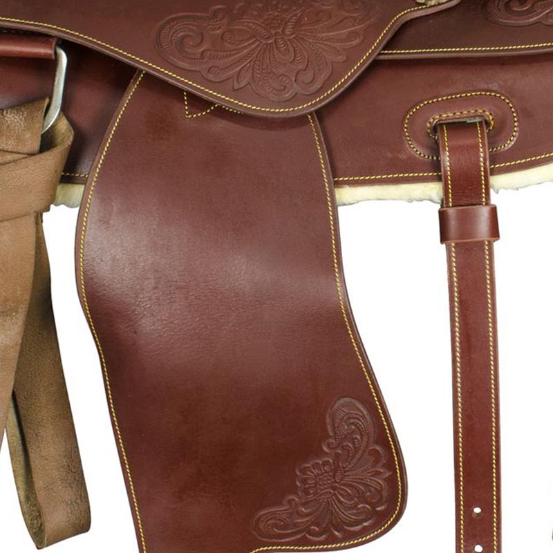 Sella western lakota in cuoio ingrassato gonna rotonda - 4869