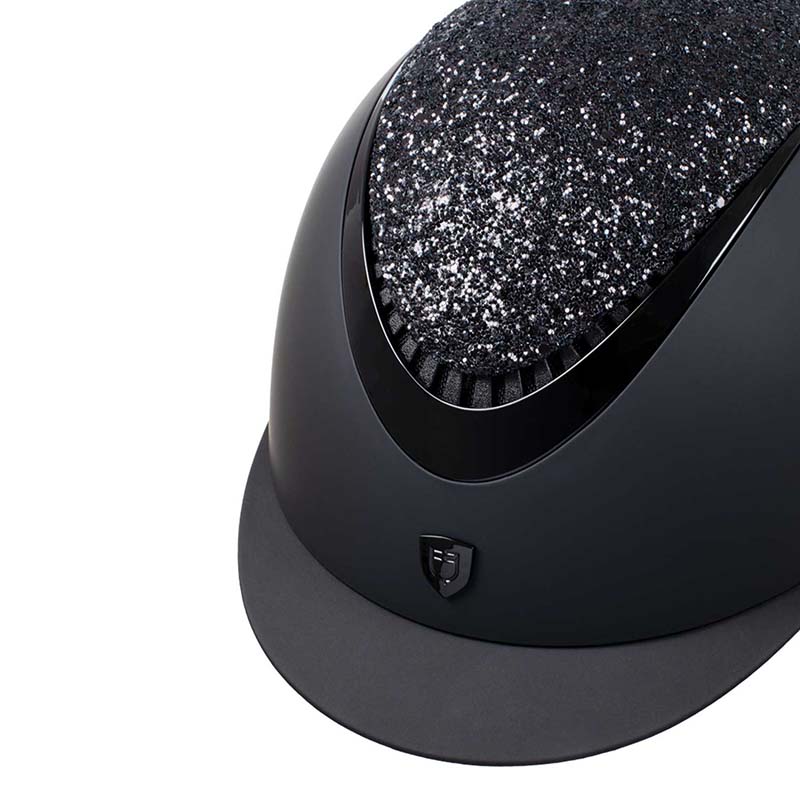Casco equitazione Equestro Galaxy strass con visiera stretta - 3307