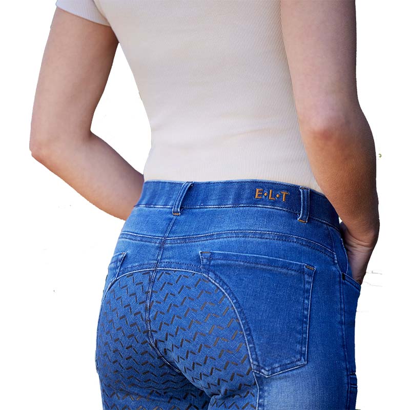 Pantaloni equitazione mod. luna stile jeans 5 tasche donna - 3967