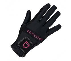 GUANTI EQUITAZIONE EQUESTRO CON GRIP e LOGO MULTICOLOR - 2197