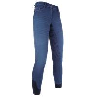 JEANS DONNA EQUITAZIONE ELASTICIZZATO CON FULL GRIP IN SILICONE HKM