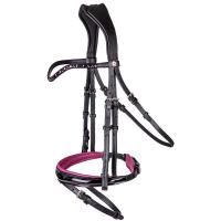 BRIGLIA INGLESE IN CUOIO VERNICIATO X-LINE CRANBERRY