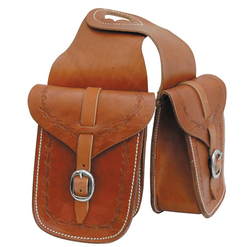 Bisaccia anteriore lakota in cuoio border stamp - 0279