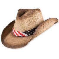 CAPPELLO WESTERN IN PAGLIA EL PASO con fascia U.S.A.