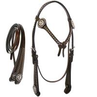 BRIGLIA WESTERN SILVER CRECK CON FRONTALINO A FIOCCO