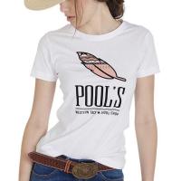 T-SHIRT POOL’S DA DONNA SLIM FIT STAMPA PIUMA