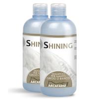 SET 2 PEZZI art. 0869 SHAMPOO MANTO BIANCO GRIGIO SHINING