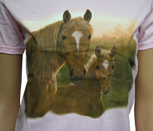 t shirt con cavalli