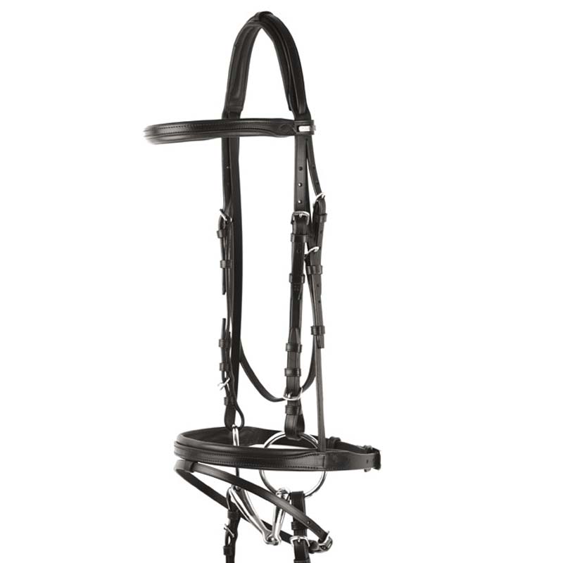 Briglia Per Cavallo Horses Gloss Stitching - In Cuoio Morbido, Con Imbottiture, Misure Cob E Full - Foto 8