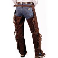 CHAPS WESTERN IN PELLE SCAMOSCIATA UNISEX CON FRANGE