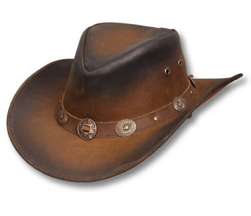 CAPPELLO AUSTRALIANO IN PELLE MODELLO TOMBSTONE UNISEX - MySelleria