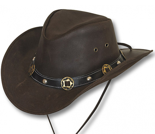 CAPPELLO AUSTRALIANO IN PELLE MODELLO CONCHO UNISEX - MySelleria