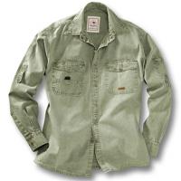 CAMICIA UNISEX AUSTRALIANA IN CANVAS A MANICA LUNGA KHAKI