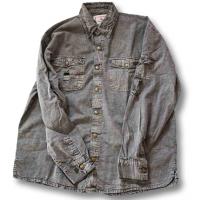 CAMICIA UNISEX AUSTRALIANA IN CANVAS A MANICA LUNGA GREY