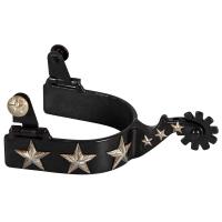 SPERONI WESTERN STAR LUX FINITURA NERA CON STELLE ARGENTO