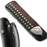 CINTURINI PER STIVALI TATTINI IN PELLE CON BANDIERA ITALIANA IN STRASS