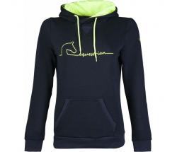 FELPA HKM da DONNA CON CAPPUCCIO modello EQUESTRIAN - 2124