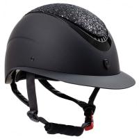 CASCO EQUITAZIONE EQUESTRO MOD. GALAXY CRISTALLI CON VISIERA LARGA