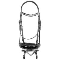BRIGLIA INGLESE EQUESTRO SAGOMATA NEW CRYSTAL CON REDINI GOMMA