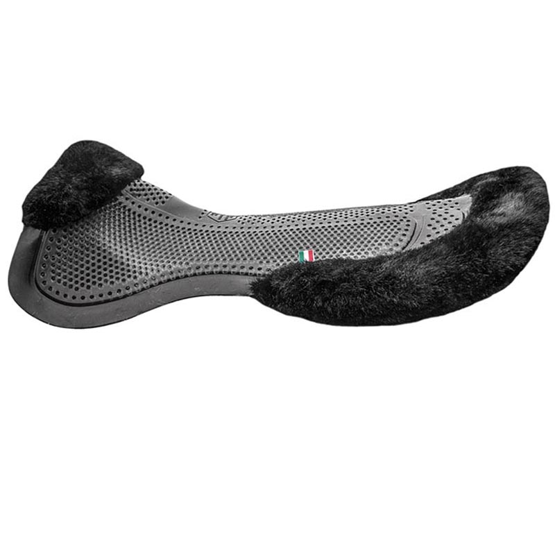 Acavallo Sottosella Free Gel Half & Memory Foam - Close Contact Half Pad Con Rivestimento 3D, Nero (Taglia M/L)
