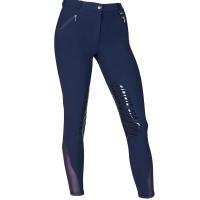 PANTALONI EQUITAZIONE DA DONNA WINNER IN COTONE e MICROFIBRA CON GRIP