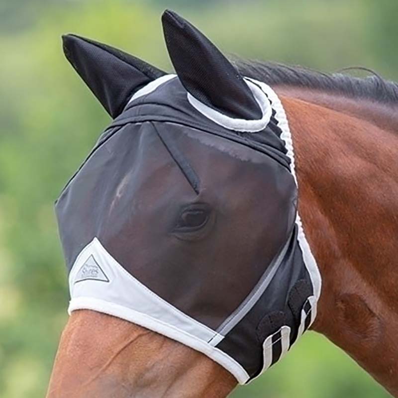 Maschera Antimosche Per Cavalli - Taglia L, Blu, Protezione UV - Foto 9