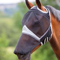 MASCHERA LUNGA CAVALLO IN RETE SOTTILE CON FORI PER ORECCHIE