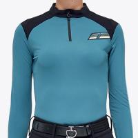 POLO DA ALLENAMENTO CAVALLERIA TOSCANA IN PIQUE’ da DONNA CON ZIP