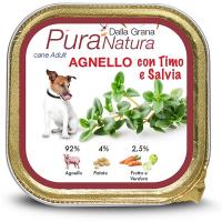 Cibo Umido in Scatola 150 gr Pura Natura Dalla Grana Monoproteico per Cani al gusto Agnello
