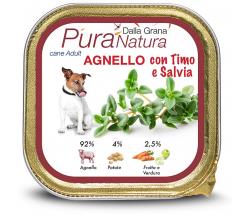Cibo Umido in Scatola 150 gr Pura Natura Dalla Grana Monoproteico per Cani al gusto Agnello - C130091