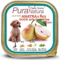 Cibo Umido in Scatola 150 gr Pura Natura Dalla Grana Monoproteico per Cani al gusto Anatra e Pere