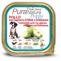 Cibo Umido in Scatola 150 gr Pura Natura Dalla Grana Monoproteico per Cuccioli di cane al gusto Pollo