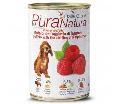 Cibo Umido in Scatola 400 gr Pura Natura Dalla Grana Monoproteico per Cani al gusto Bufalo - C130412
