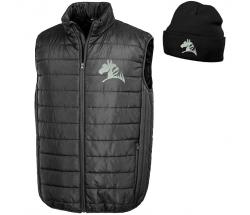 SET GILET SMANICATO UNISEX e BERRETTO INVERNALE con RICAMO MY SELLERIA linea LIFESTYLE - 8331