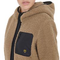 GIACCA EQUESTRO TEDDY da donna IN MORBIDO PELUCHE CON CAPPUCCIO