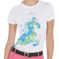 T-SHIRT DONNA EQUESTRO CASUAL CON STAMPA ASTRATTA