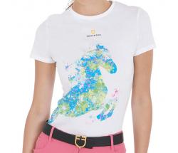 T-SHIRT DONNA EQUESTRO CASUAL CON STAMPA ASTRATTA - 9747