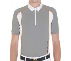 POLO EQUITAZIONE EQUESTRO UOMO MANICA CORTA CON MICROTRAFORO - 9749