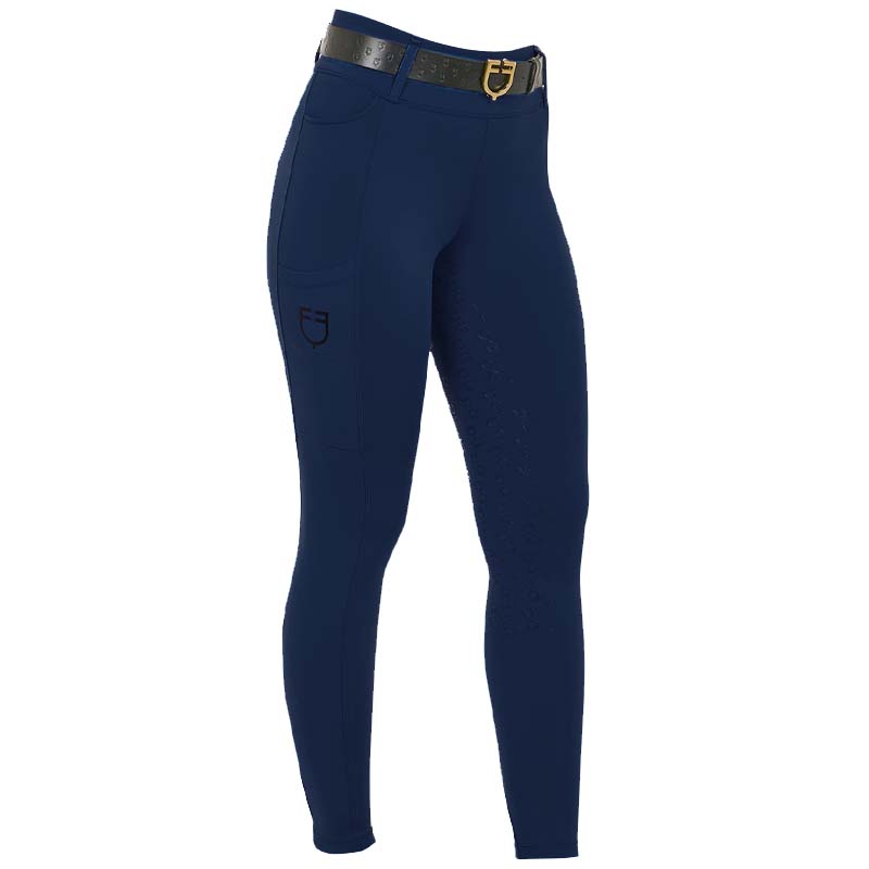 Leggings equitazione equestro con full grip da donna, vita alta e passanti 