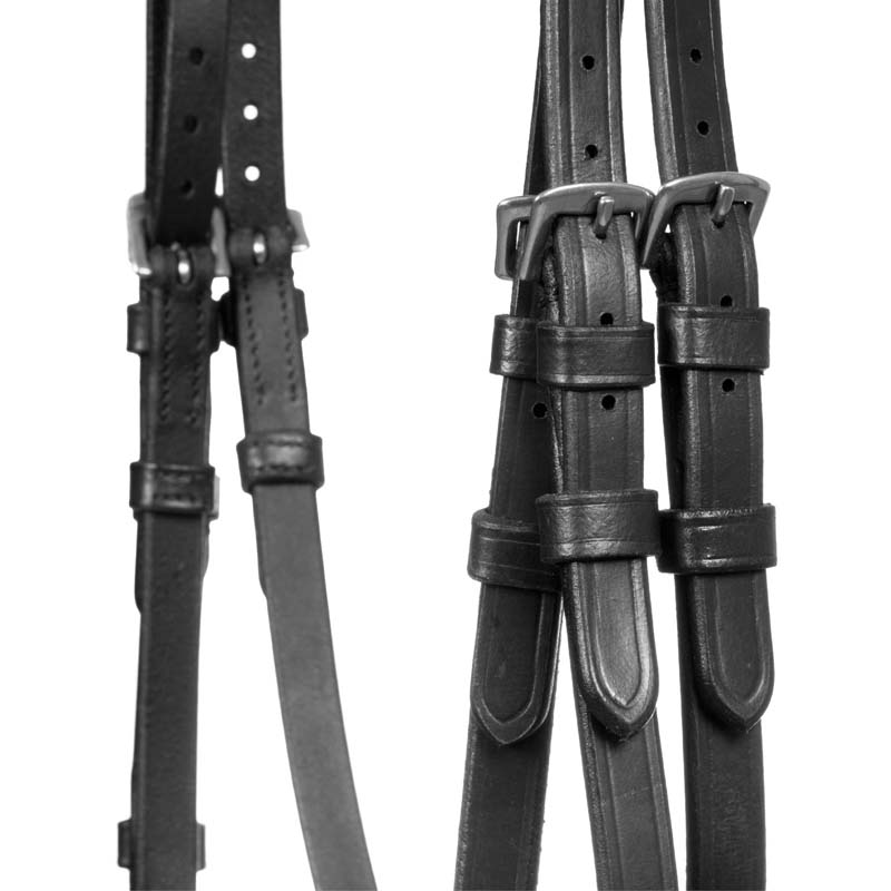 Testiera anatomica Supreme in Cuoio con ricamo, con redini - 2348