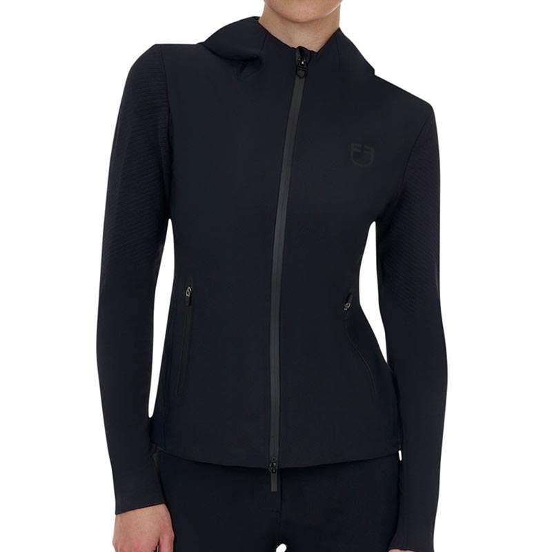 Felpa con cappuccio donna equestro ridertechnology in tessuto tecnico