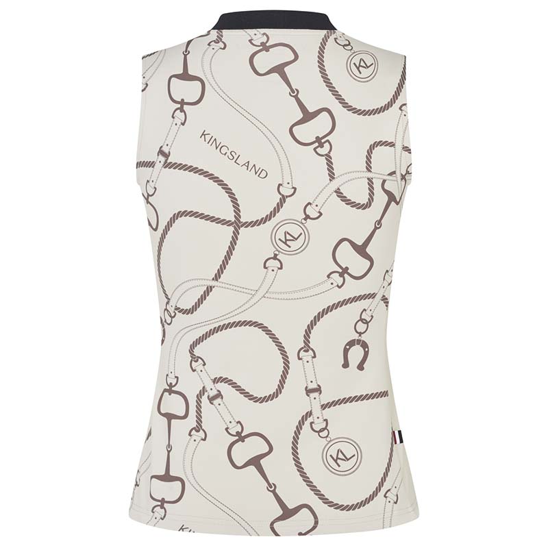 Polo smanicata donna da Allenamento Kingsland LARISSA con fantasia - 9358