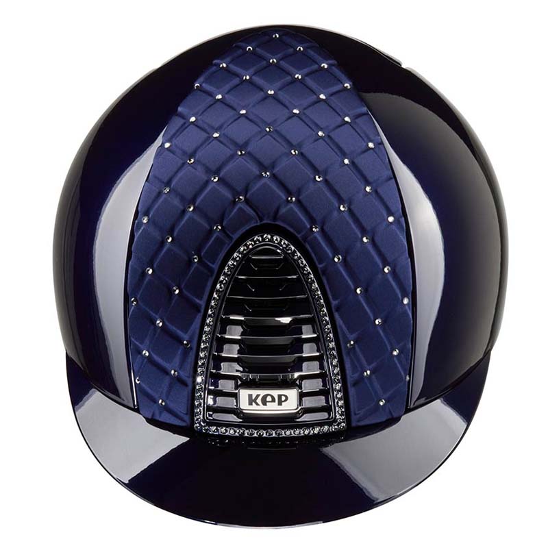 Casco equitazione kep italia cromo 2.0 polish con raso e swarovski - coll. milano cross - 3432