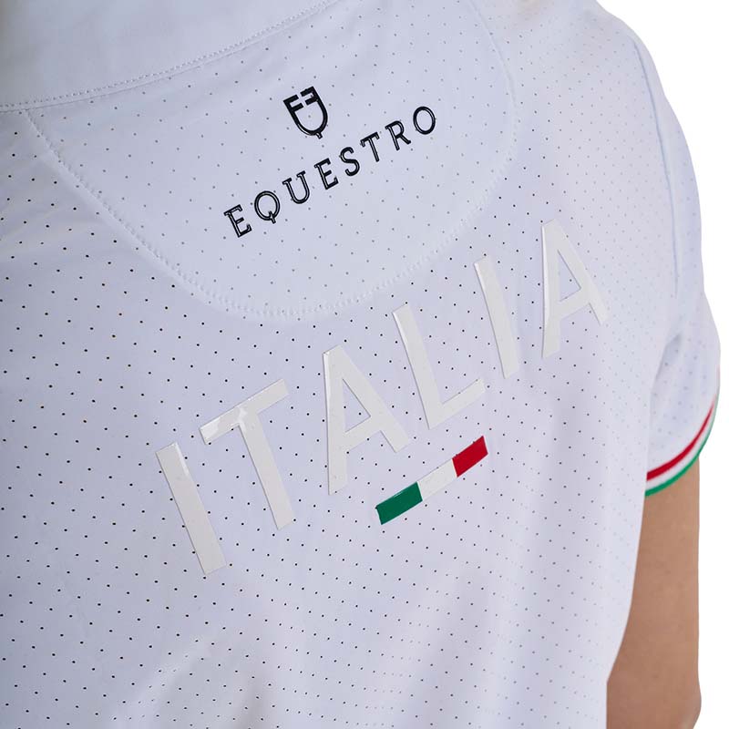 Polo bambina da concorso con zip Equestro X FISE - 9755