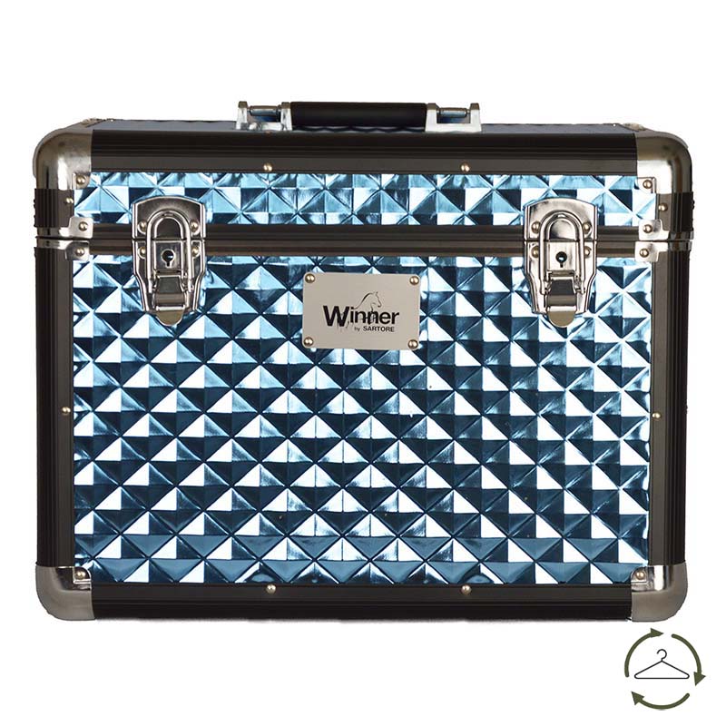 B-CHOICE | Bauletto Winner Diamond Grooming effetto lucido (AZZURRO)